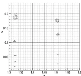 Fig.  11  Comparison  of  velocity  vectors  between  the  wave  computed  by  ISPH  method  and  the  Stokes  2nd-order  wave  (     =  0.4m,     =  0.02m  )