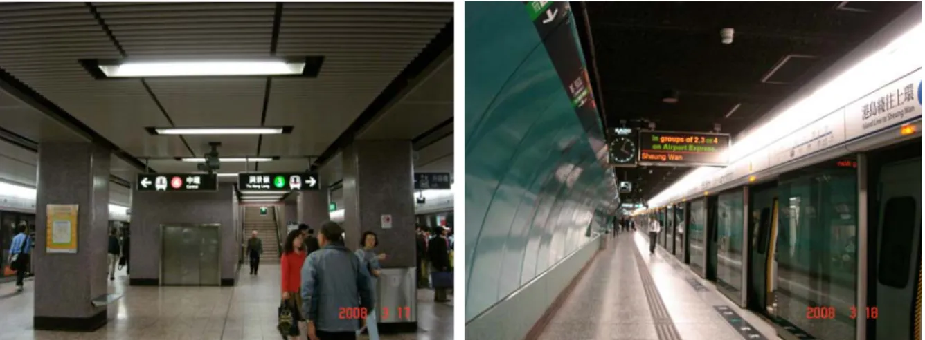 Fig.  3.  Platform  of  Mong  Kok  and  Quarry  Bay  transfer  stations