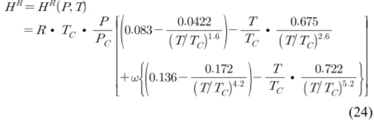 Table 3 Critical temperature/pressure and acentric factor  for nitrogen, methane, and water