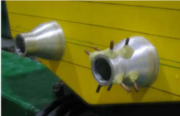 Fig.  6  Profile  of  waterjet  nozzle  and  pressure  tabs
