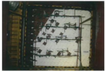 Fig. 1. Schematic view of the model test Fig. 2. View of the large scale model test