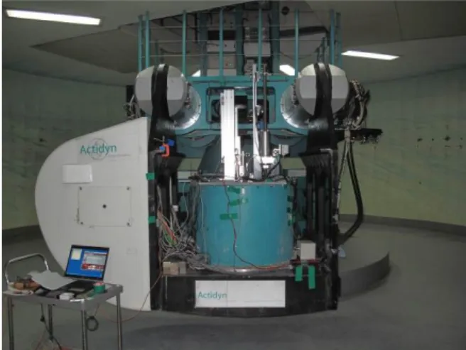 Fig. 1. Centrifuge equipped with a test-ready model of this study1.  서  론해상풍력은 전 세계적으로 신재생 에너지 관련 산업의 큰 화두이며 국내에서도 많은 관심을 보이고 있는 분야이다