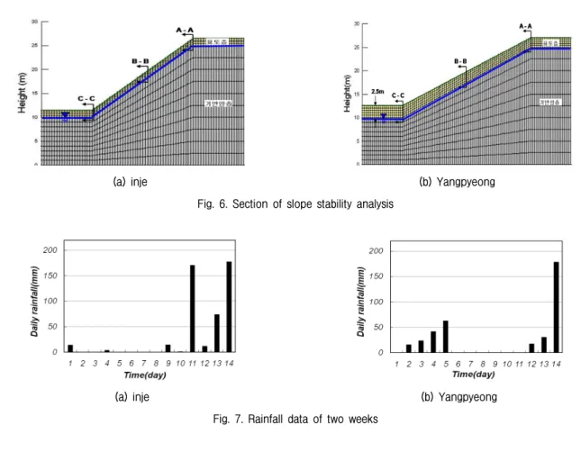 Fig.  6.  Section  of  slope  stability  analysis