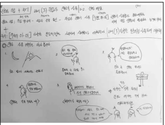 그림 4. P9 교과 통합수준 재구성 계획 결과물