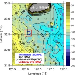Fig. 6. Mooring deployment positions of SRA and VLA.