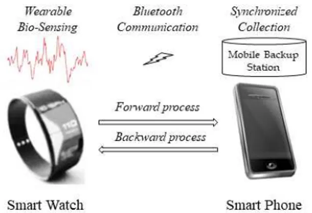 Figure 2. Smart watch P2P transfer structure and process.