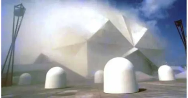 그림 5. 오사카 세계박람회, 펩시-콜라 파빌리온, 1970년 Figure 5. The Pepsi-Cola Pavilion at Osaka Expo, 1970하여 새로운 형식의 엔터테인먼트를 구상하였다