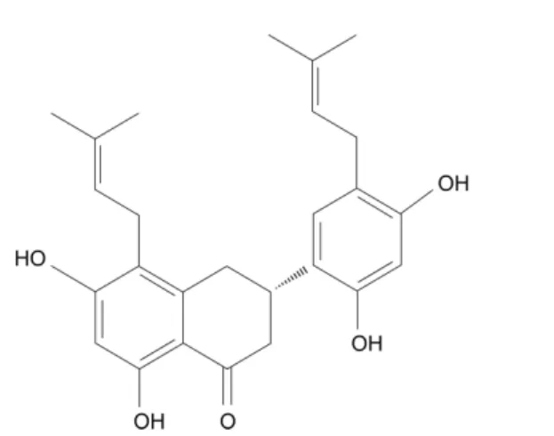 Fig. 1 Chemical structure of euchrestaflavanone A (EFA)