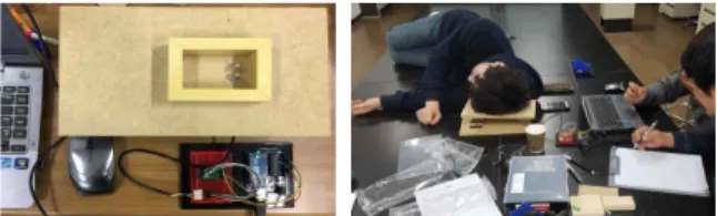 표 1. 누웠을 때 8명의 머리무게 측정결과