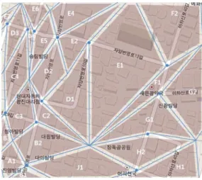 Fig 1. Example of the generated area on the map