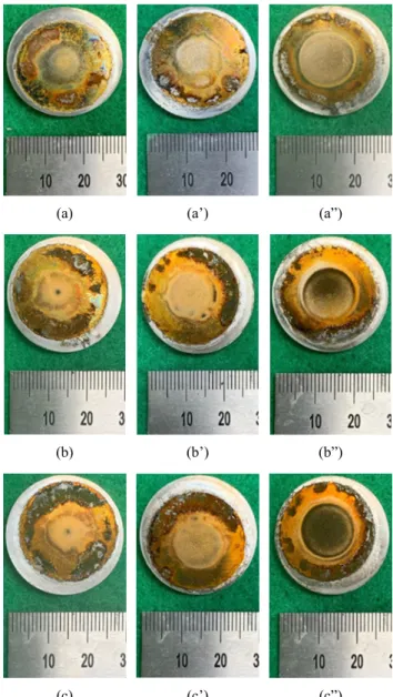 Fig. 2 shows the surface  appearance after cavitation corro- corro-sion  test  of  0.42  %C  carbon  steel  in  3.5%  NaCl  at  15  ° C  and  the  photos  were  taken  using  a  digital  camera