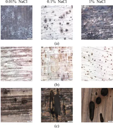 Fig.  2  shows  the  effect  of  NaCl  concentration  on  the Fig. 1  Effect  of  NaCl  concentration  on  the  corrosion  rate  of