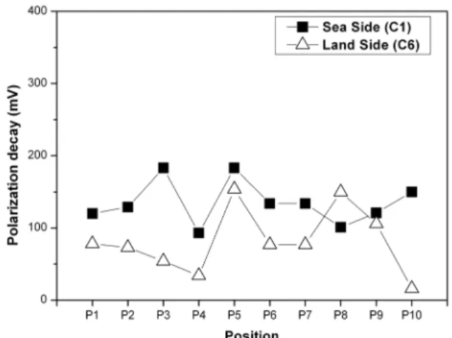 Fig. 6. Resistivity of P5 piers.