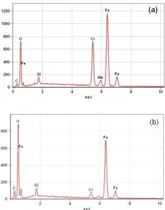 Fig. 2. Surface morphologies of the CO 2  corrosion product scales  on 13 Cr steel at 170℃(a: 25×; b: 600×)