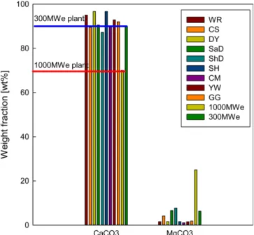 Fig. 1. The behaviors of limestone during in-direct desulfurization reaction.