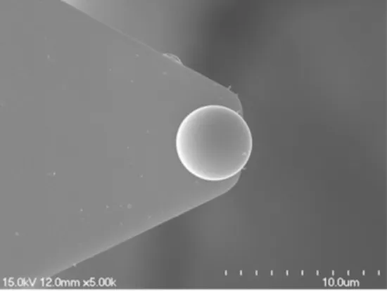 Fig. 1. Zirconia sphere-attached-cantilever.