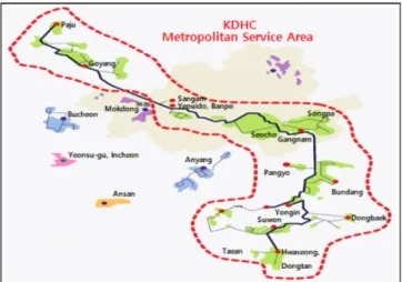 Fig. 1. Thermal pipeline network of KDHC Metropolitan area.