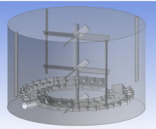 Fig. 1. Geometry of the reactor base model.
