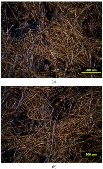 Fig. 1. Schematic diagram of VRFB. Fig. 2. Optical microscopic images of (a) CF No HT and (b) CF 450-5.