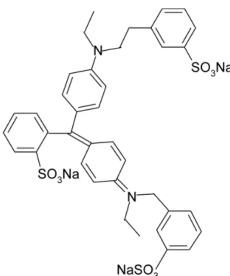 Fig. 1. Molecular structure of brilliant blue FCF.