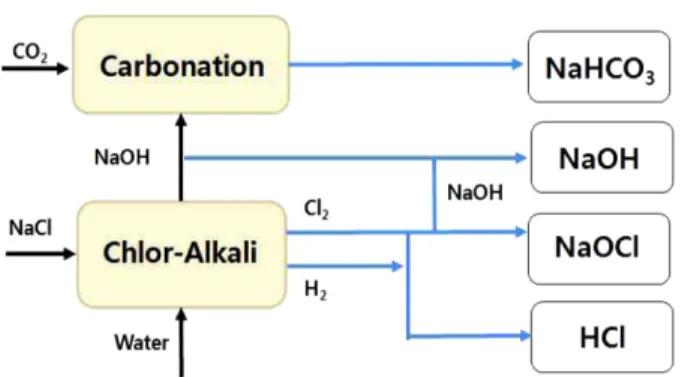 Fig. 5. Production scheme for High-value chemicals. =