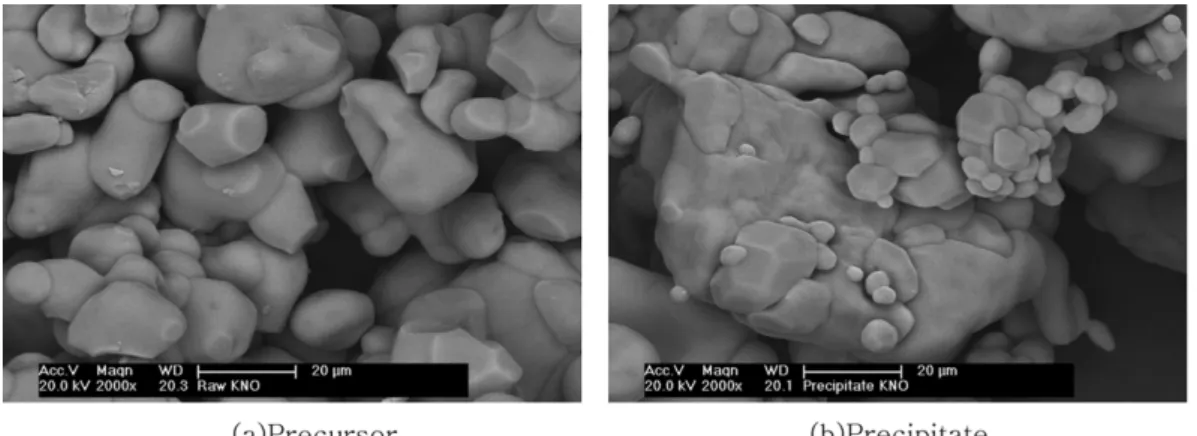 Fig. 2. Microstructure and EDS of boron precursor. (a) Precursor (b) Precipitate.