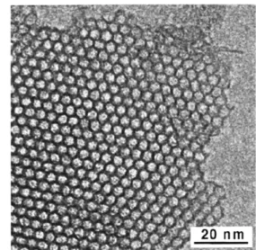 Fig. 2. TEM image of a successfully synthesized MCM-41 [9].