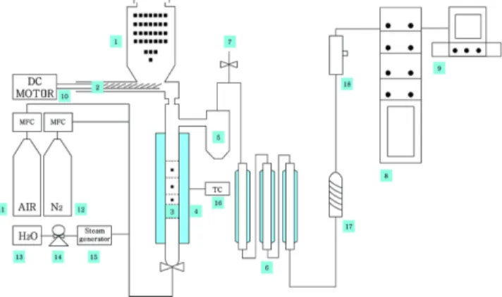 Fig. 1. Schematic diagram of a miniature fluidized bed reactor.