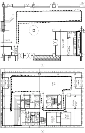 Fig.  4.  (a)  Estimation  of  direction  of  movement  when  rotated  clockwise  by  90  degrees,  (b)  Estimation  of  direction  of  movement  when  rotated  counter-clockwise  by  90  degrees