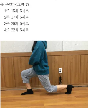 Fig. 7. Lunge exercise method