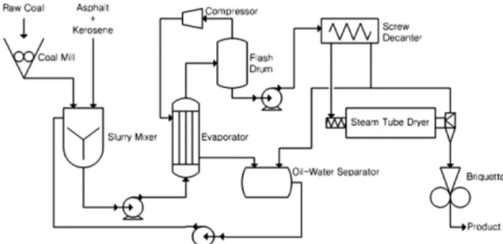 Fig. 2. Upgrading low rank coal process.