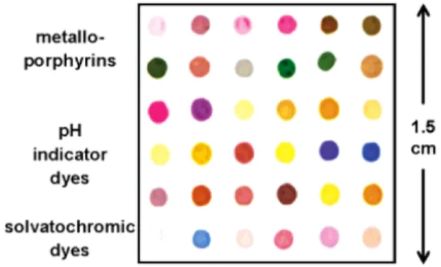 Fig. 4. Colorimetric array for detection of VOCs[26].