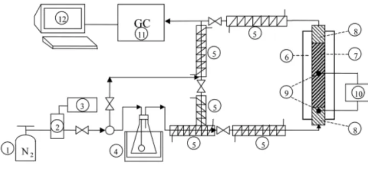 Fig. 1. Schematic flow diagram of a fixed bed apparatus.