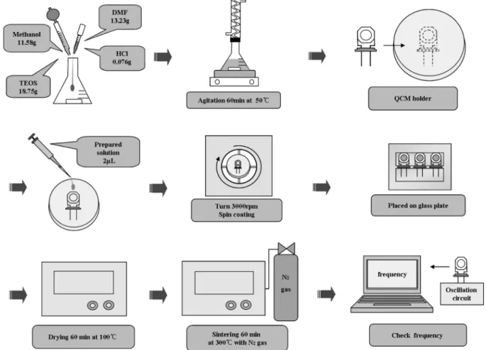 Fig. 1. Process diagram of sensor preparation.