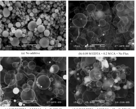 Fig. 1. SEM images of the precursor powders prepared by spray pyrolysis.