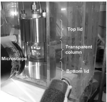 Fig. 1. Photograph of optical test vessel. Fig. 2. Result of preliminary experiment to determine the saturationtime with methane/propane gas.