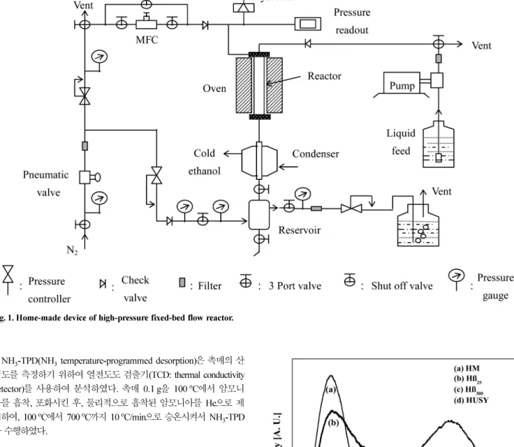 Fig. 1. Home-made device of high-pressure fixed-bed flow reactor.