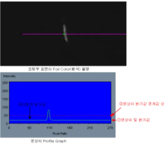Fig. 3. A foil color defect detection