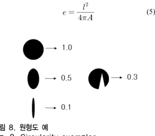 그림 10. 결함 검출 영상의 예 