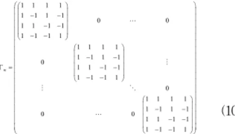 Fig. 3. Pilot reuse pattern based on orthogonal  code  sequence,  e.g.  Hadamard,  in  a  3-fold sectorized cellular system.
