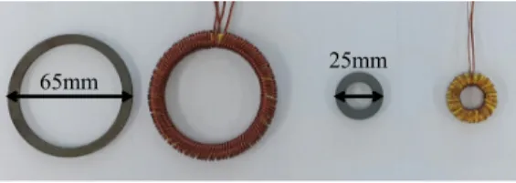 표  1.  25mm  링  코어의  스펙 Table  1.  Specifications  of  Ring-type  Core 