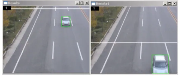 Fig. 5. Detection of the vehicle while driving