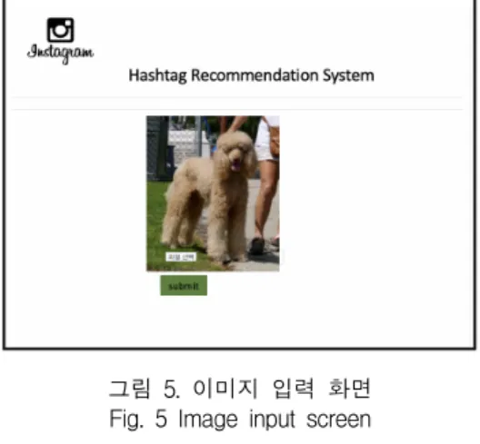 그림  5.  이미지  입력  화면 Fig.  5  Image  input  screen