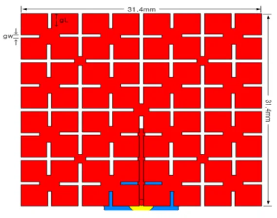 Fig. 1. The structure of the patch antenna FCDM