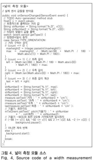 Fig. 3. Source code of a height measurement  module.