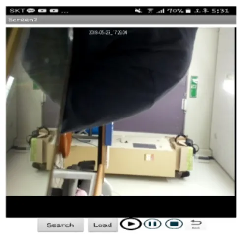 그림  7.  어플리케이션으로  영상  재생 Fig.  7  Played  mp4  file  with  application