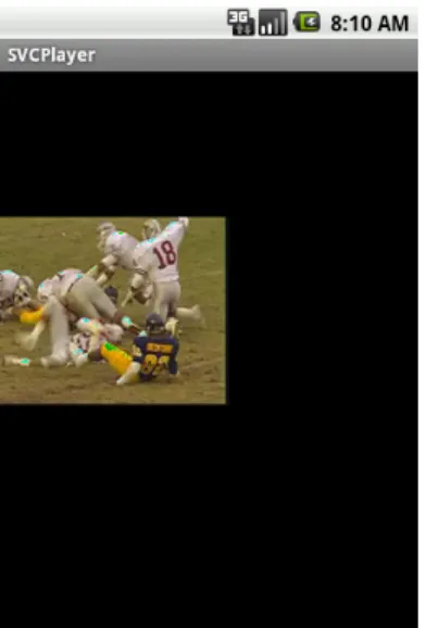 Fig. 8. Captured Running SVC Video streaming