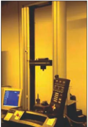 Fig. 4. The universal testing machine used to measure tensile strengths.
