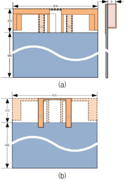 Fig.  3  Geometry  of  proposed  MIMO.  (a)  top  view  and  side  view,  (b)  bottom  view