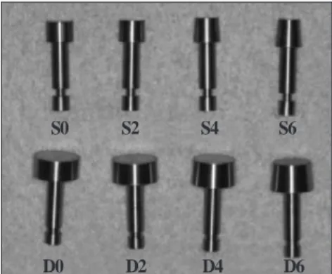 Fig. 1. Milled titanium inner crowns.